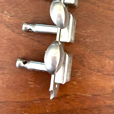 Kluson Vintage 6 in line tuners on a plate 1960s - Nickel image 2