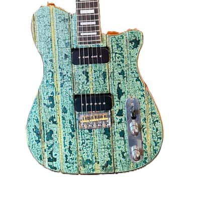 150 yr old Iowa farmhouse siding Topped Thinline Telecaster - Rubio Monocoat - Custom Pickups image 2