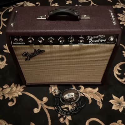 Fender '65 Princeton Reverb Reissue "Bordeaux Reserve" FSR Limited Edition 12-Watt 1x12" Guitar Combo 2010s - Wine Red / Wheat image 16