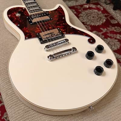 D'Angelico Premier Atlantic Single Cutaway HH w/ Stoptail - Antique White image 10