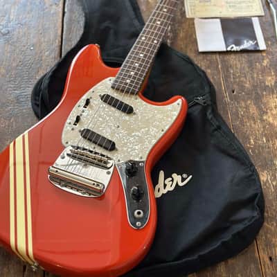 Fender Mustang 1973 RI Competiton Edition Fiesta Red w/ Matching Headstock MIJ 2012 Japan image 5
