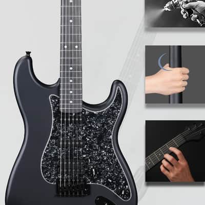 Electric Guitar 4/4 Full Size, Pickup, for Beginners Starter Pack with 12 Accessories, Ideal Kids Electric Guitar Kit 12+ Years (Black) image 2