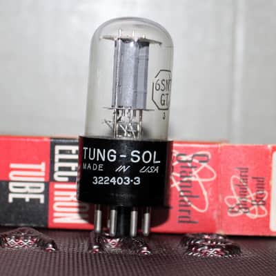 TUNG SOL USA 6SN7GT VT-231 GRAY PLATE D GETTER  NOS NIB VINTAGE 1954 image 1