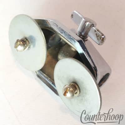 *Ludwig Tom Drum/Bass Spur/Cymbal Arm Mount Vintage Chrome Wing-Screw Early 60s* image 2