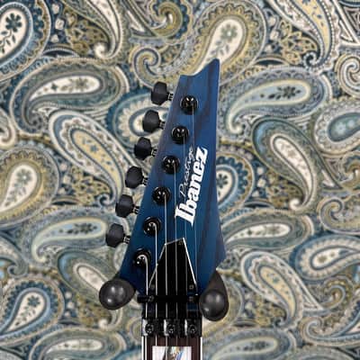 Ibanez MIJ Prestige RG653DX Transparent Deep Blue Flat w/Molded Hard Case image 3
