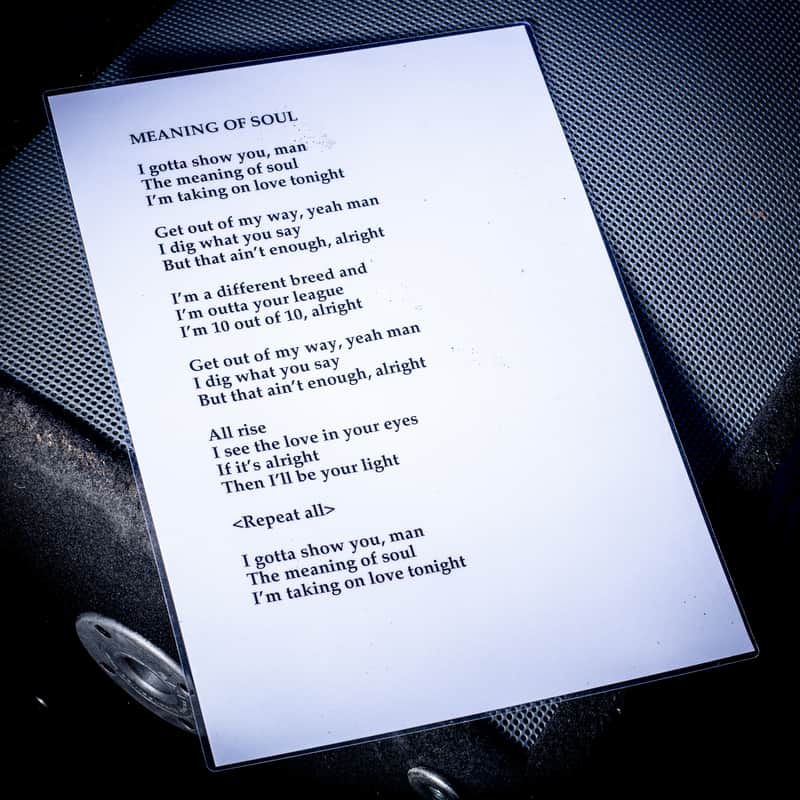 Oasis The Meaning of Soul A3 Laminated Lyrics 2000s image 1