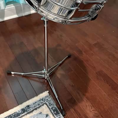 Ludwig No. 400 Supraphonic 5x14" 10-Lug Aluminum Snare Drum with Keystone Badge 1963 - 1969 - Chrome-Plated image 9