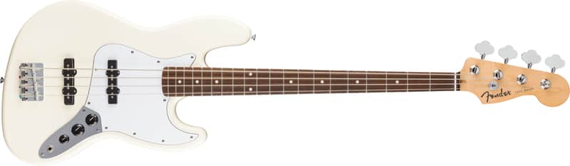 Fender Standard Jazz Bass Laurel FB White Pickguard Olympic White