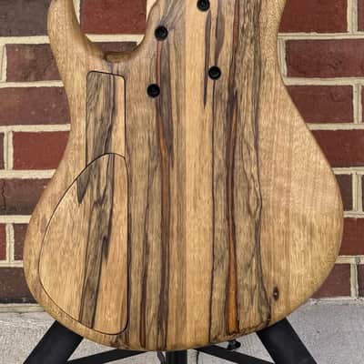 MTD 635-24, 2026 Model, Natural, Quilted Maple Top, Black Limba Body, Ash Neck, Roasted Birdseye Maple Fretboard, Matching Knobs, Matching Backplates, MTD World Logo, Custom Bartolini Pickups & Preamp, MTD Deluxe Gig Bag image 8