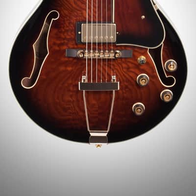 Ibanez Artcore Expressionist AG95QA Hollowbody Electric Guitar, Dark Brown Sunburst image 3