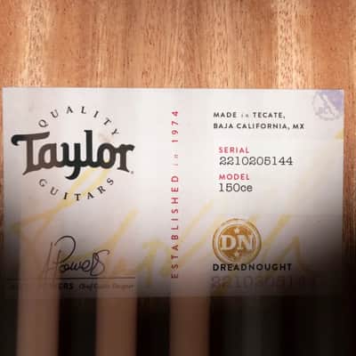 Taylor 150ce 12-String Dreadnought Acoustic/Electric Guitar with Gig Bag image 17