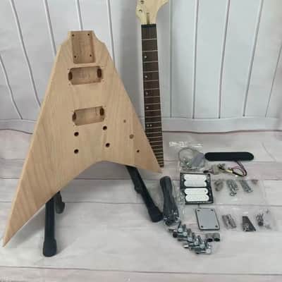 Red Basswood 5 String Bass Body, Maple Neck image 2