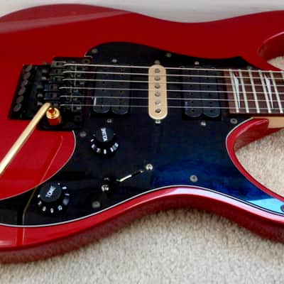 Fender   Heartfield Talon V 1991 Chrome Red MIJ FujiGen Factory Dimarzio Floyd Vinnie Moore Satchel image 6