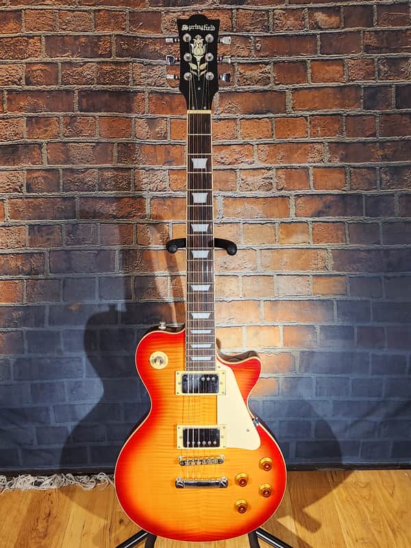 Springfield Guitar Co. LP-Copy SET NECK Electric Guitar Cherry Sunburst image 1