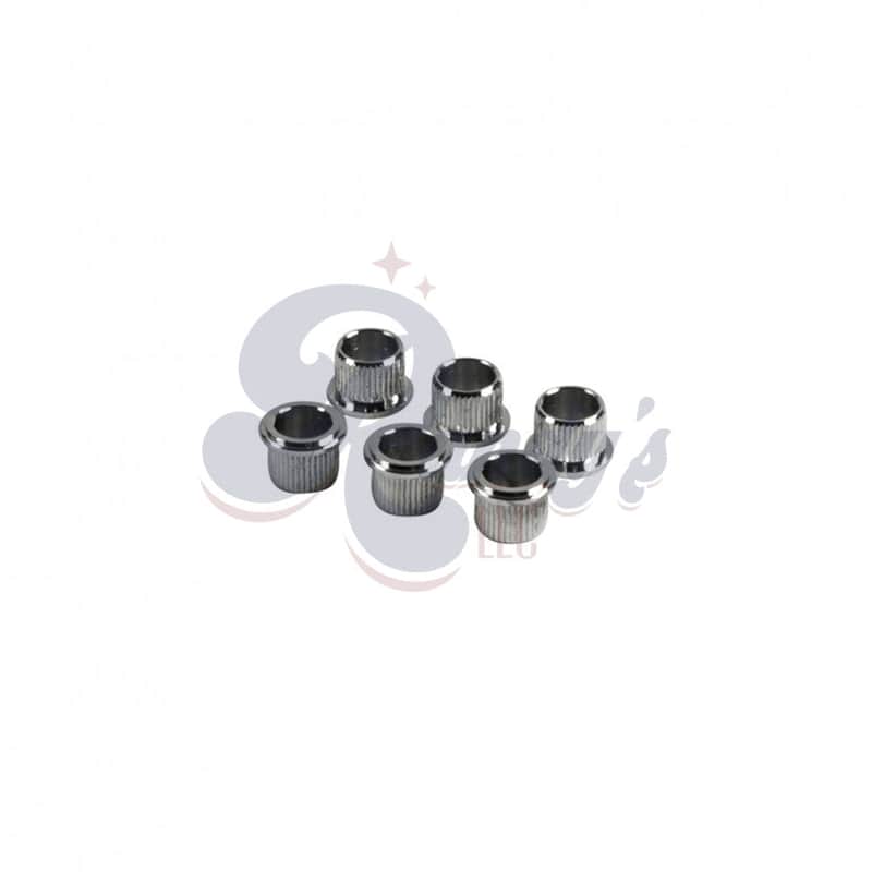 Kluson Replacement Tuner Bushings for Firebird® "Banjo" & Sealfast Series (6-Pack) - Fits Gibson®-Chrome - KFMTC - Chrome image 1