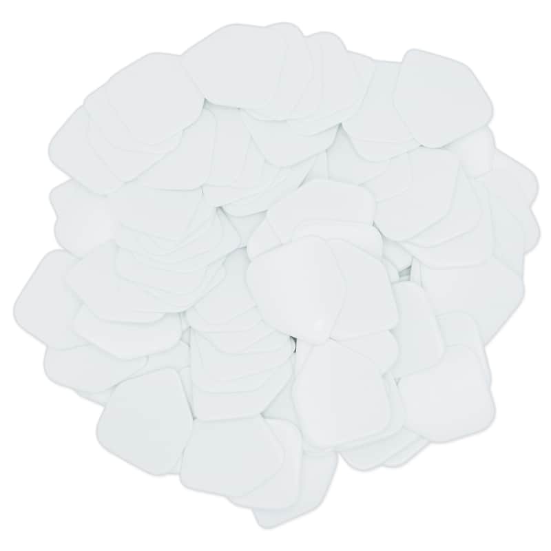 Exotic Plectrums Celluloid White Guitar Or Bass Pick - 0.96 mm Heavy Gauge - 330 Medium Home Plate Shape - 100 Pack image 1