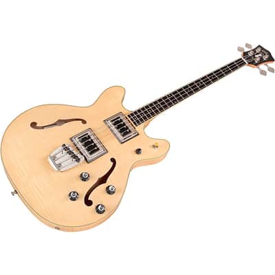 Guild Starfire Bass II Flamed Maple Short-Scale Semi-Hollow Electric Bass Guitar Regular Natural image 7