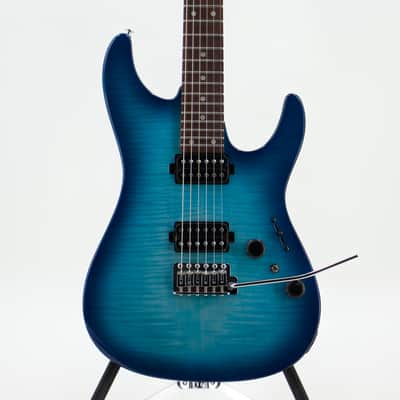 Used Ibanez AZ24S1F-TXB Transparent Turquoise Burst Electric Guitar - Very Good image 1