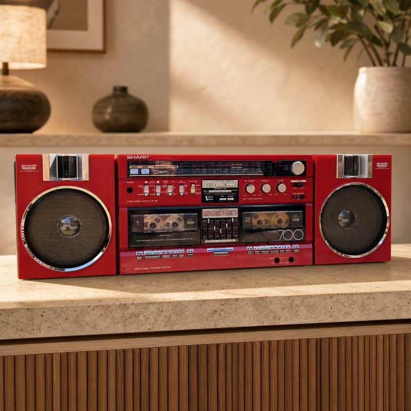 Sharp GF-700ZR Rare Vintage Boombox Serviced Tested Cassette Deck Warranty image 1