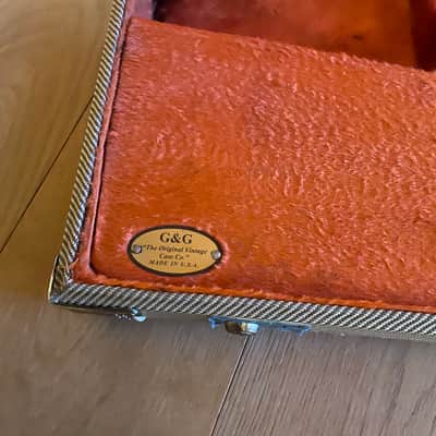 Fender G&G Deluxe Strat/Tele Hardshell Case, Tweed with Orange Plush Interior image 5