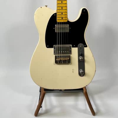 Nash T-2HB Pine Body 2021 Olympic White / Blackguard, Med Soft-V Neck NEW (Authorized Dealer) image 1