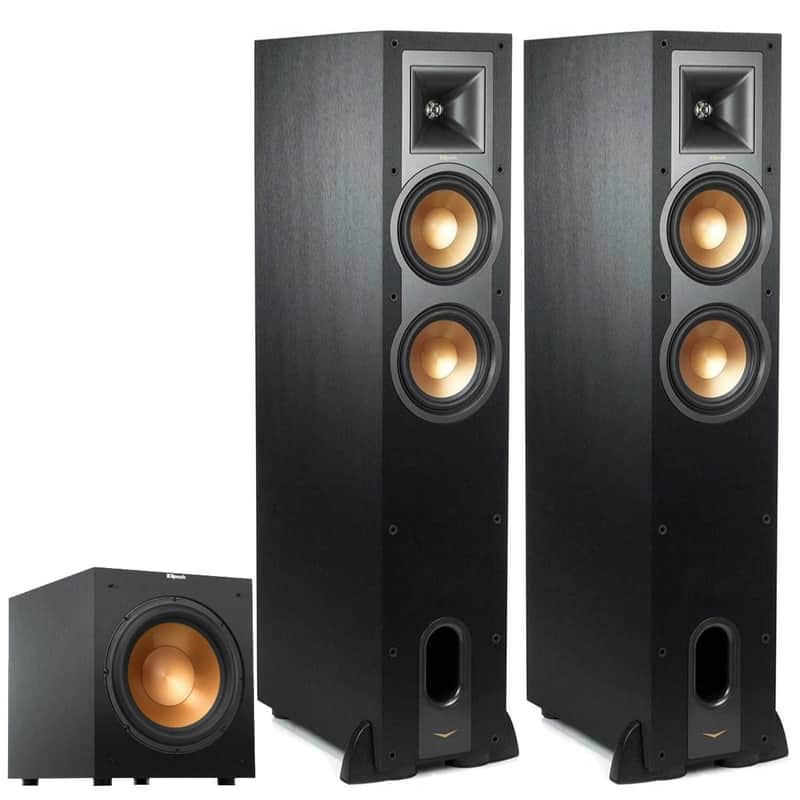 Klipsch Klipsch Reference R-26FA Dolby Atmos Floorstanding Speaker (Pair) + R-12SW 12\u2033 Subwoofer \u2013 Premium Home Theater Tower & Deep Bass Sub Bundle image 1