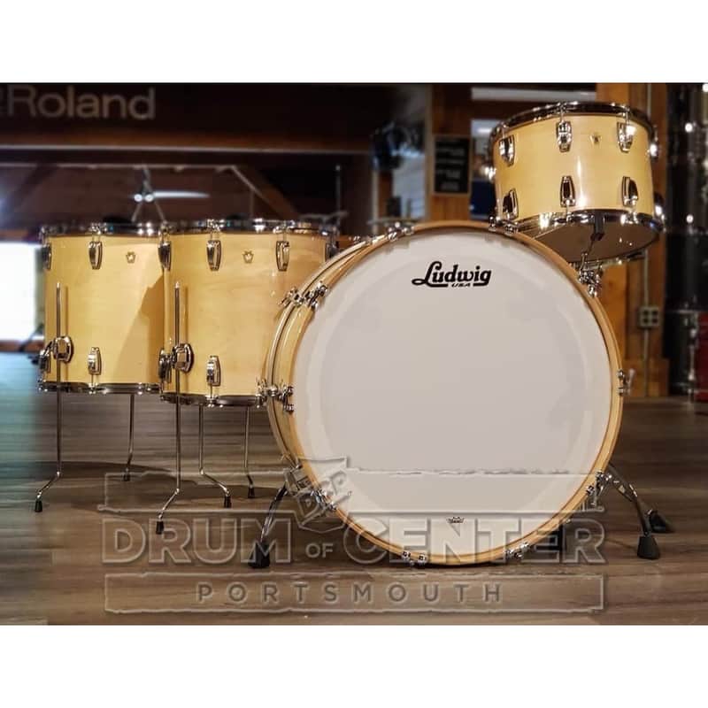 Ludwig Legacy Maple 4pc Bonham Drum Set Natural Maple Gloss image 1