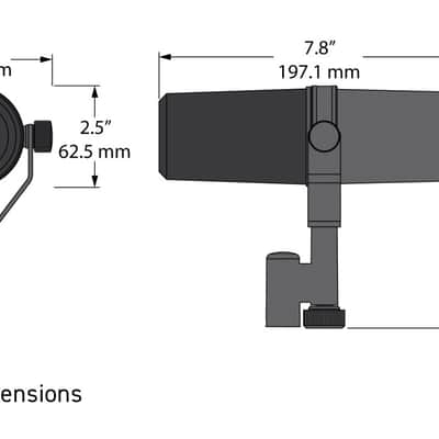 Shure SM7B Cardioid Dynamic Microphone 2001 - Present - Black image 7