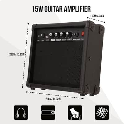 Electric Guitar Kit for Beginner 39 Inch Full Size HSS Pick Up Right Handed Starter Solid Body Electric Guitar, with Amplifier, Bag, Capo, Strap, String,Cable, Picks, Black image 2