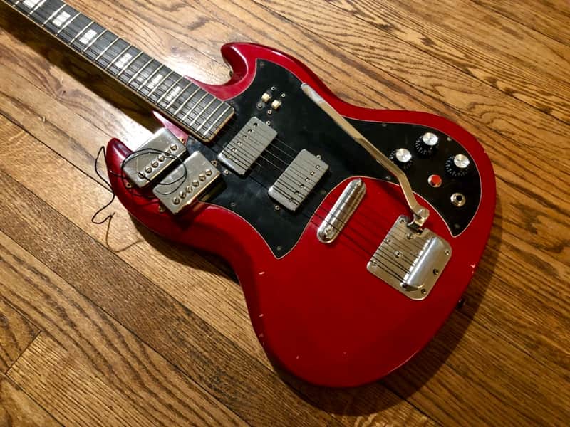 Vintage MIJ Cameo SG style guitar 1971 Japan w upgrades + mods image 1