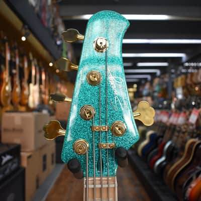 Swing Jazz Deluxe 5 5-String Bass Metallic Teal Green w/Padded Gig Bag image 7