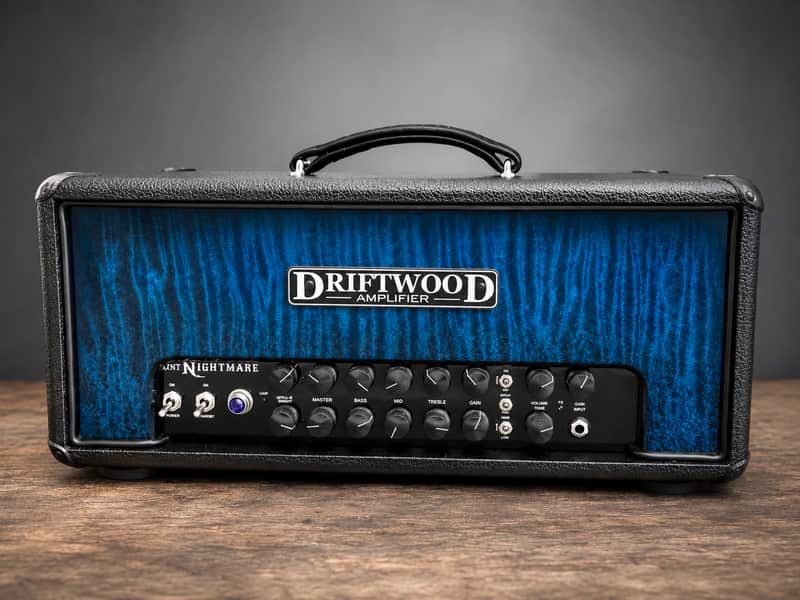 Driftwood Mini Nightmare 2015 - Black tolex with blue flame maple front panel image 1