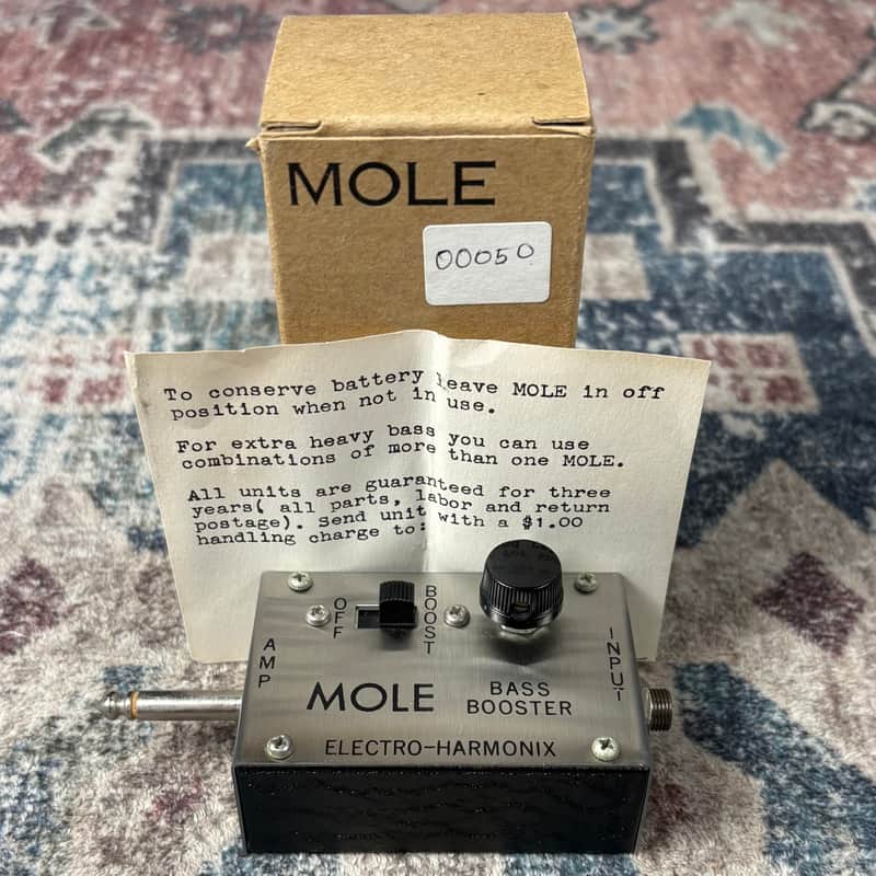 1970 Electro-Harmonix Mole Bass Booster Vintage Guitar Effect Unit W/ Original Box & Paperwork! image 1