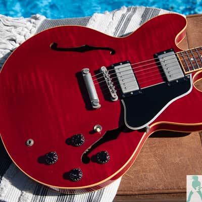 1997 Gibson (Good Wood Years) ES-335 Dot Figured - Cherry Red - Yamano Hand Picked Export - Pro Set Up! (Perfect Frets/Action/Intonation) - Tons of MOJO image 12