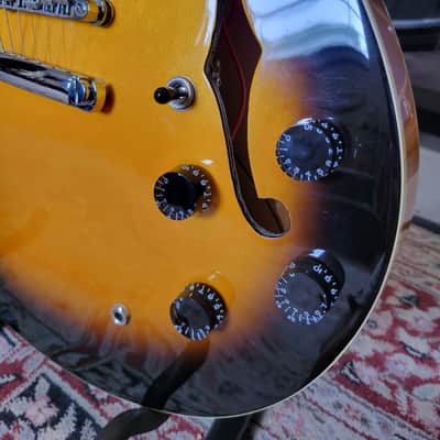 Epiphone The Dot Semi-Hollow Body Electric Guitar W/ Hard Case - 2007 - Vintage Sunburst (C013-G11) image 4