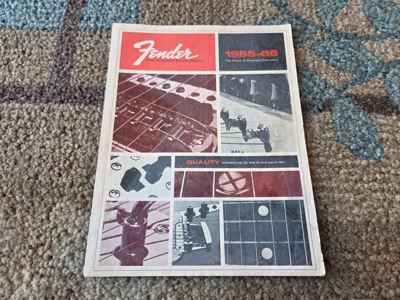 Vintage 1965-1966 Fender Fine Electric Instrument Full-Line Catalog! Rare, Original Case Candy, Paperwork! image 1