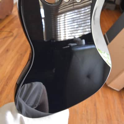 G&L JB bass, 2021, Gloss black, USA Fullerton Deluxe, HSC & paperwork image 5