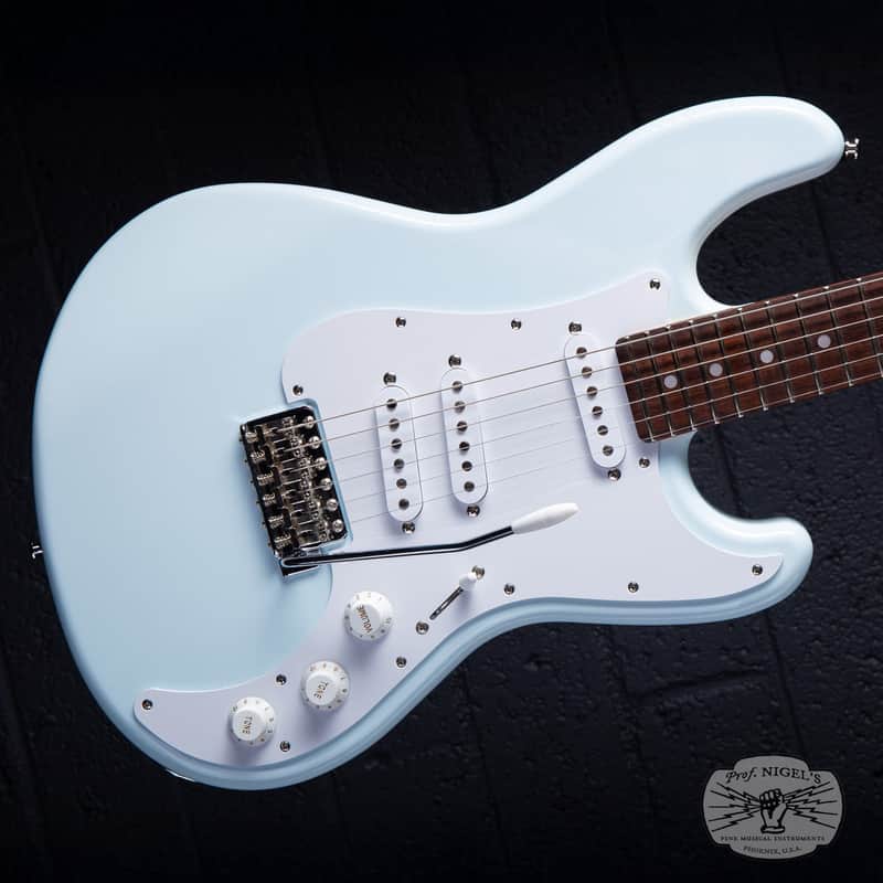 Greco BG Custom MIJ Electric Guitar – Blue White – Made in Japan image 1