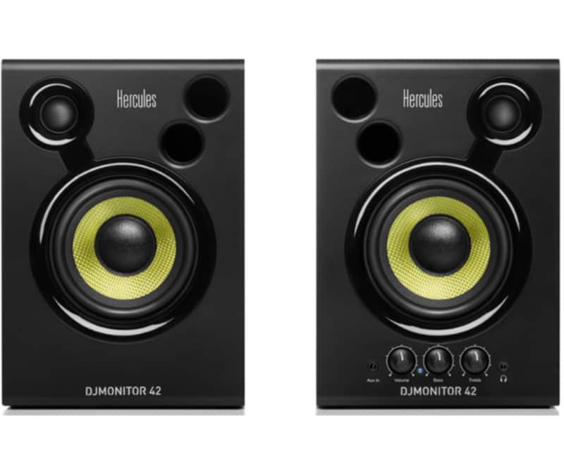 Hercules DJMonitor 42 | 4in Active DJ Speakers | 80W Peak Power & Front Controls image 1