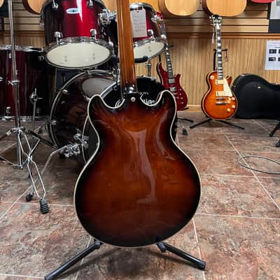 D'Angelico Premier DC Semi-Hollow Double Cutaway with Stop-Bar Tailpiece 2023 - Present - Brown Burst image 4