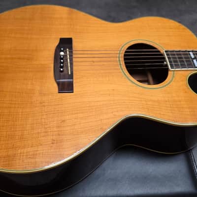 Landola J-800 Made in FINLAND Florentine Cutaway Jumbo Acoustic-Electric Guitar Finnish European EU Build with USA Shadow P4 4-band EQ pre-amp Vintage 80s 1980's Gibson Open-Book Headstock image 8