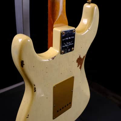 2024 Fender Custom Limited Edition Roasted "Big Head" Stratocaster® Relic® - Aged Vintage White image 12