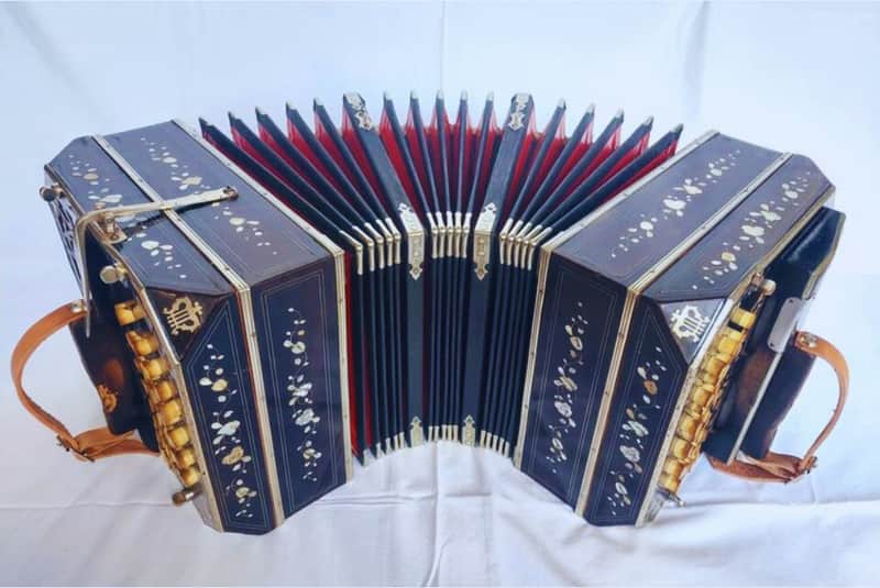 Alfred Arnold Bandoneon Zinc Plates 1920's - Full pearlescent | Reverb