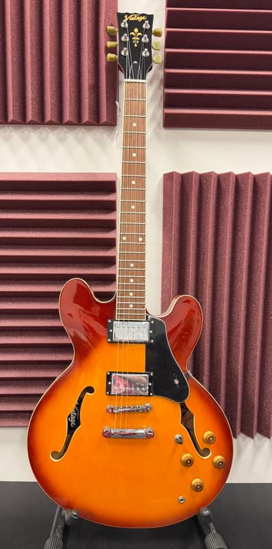 Vintage VSA500HB Reissued Series Semi-Hollow 2010s - Honeyburst image 1
