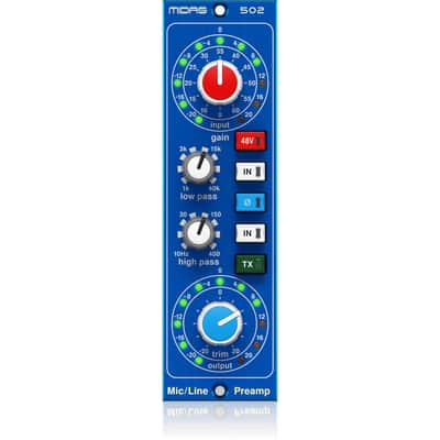 Midas 502 V2 Microphone Preamplifier 500-Series Module with Built-In XL4 Filters image 1