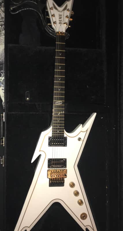 Trivium Matt Heafy! Dean Razorback 2008 White/Gold image 1