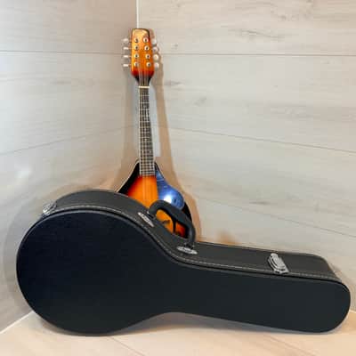 Unknown Vintage-Style A-Style 8-String Mandolin Sunburst w/ Hardshell Case image 8