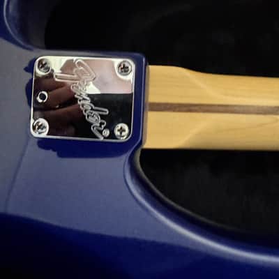 1992 American Standard Jazz Longhorn "boner" Bass - Royal Blue - Excellent Condition image 6