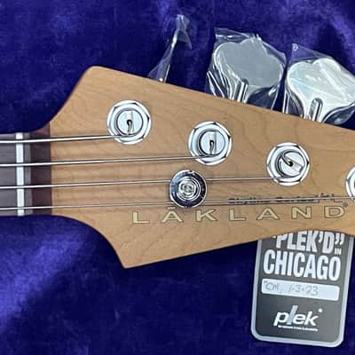 Lakland Skyline 44-02 Deluxe, Satin Cherry Burst w/ Roasted Maple / Rosewood image 3