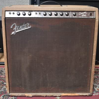 1960 Fender 5G12 Concert 4x10" Combo Amplifier Brownface Pre-CBS image 1